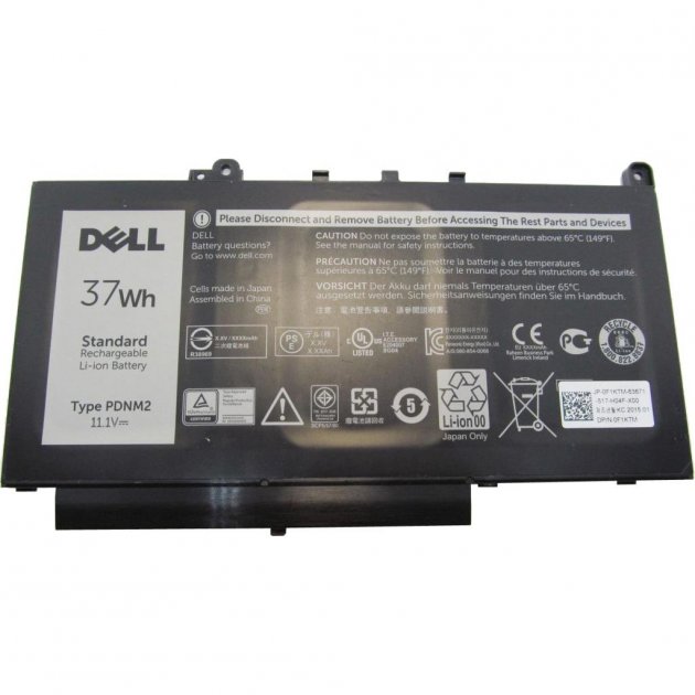 Акумулятор до ноутбука Dell Latitude E7470 PDNM2, 3166mAh (37Wh), 3cell, 1