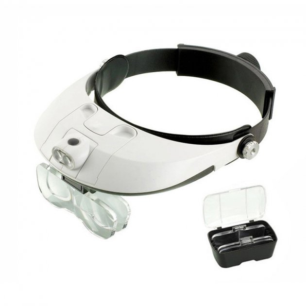Бінокулярна лупа Magnifier 81001-G LED 1x - 6x