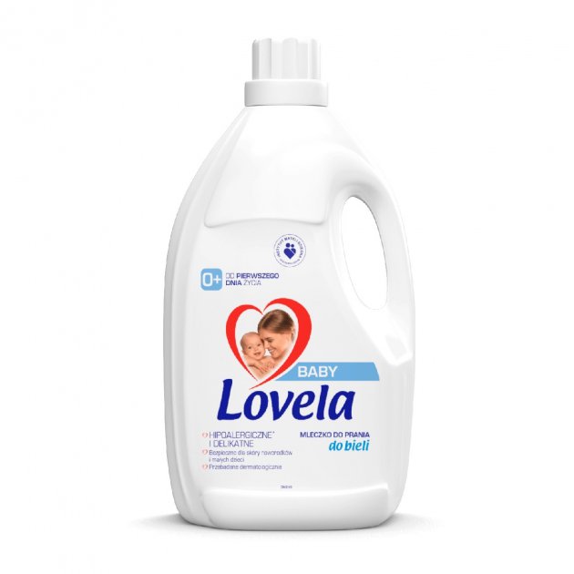 Гіпоалергенне молочко Lovela Baby 0+ для прання білого дитячого одягу та б