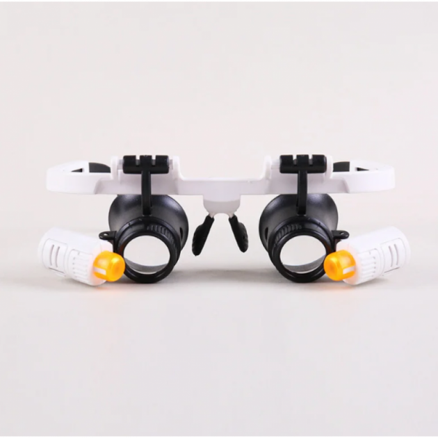 Лупа-окуляри бінокулярні Magnifier 9892RD, увел.- 6X-25х з Led Комплект зм