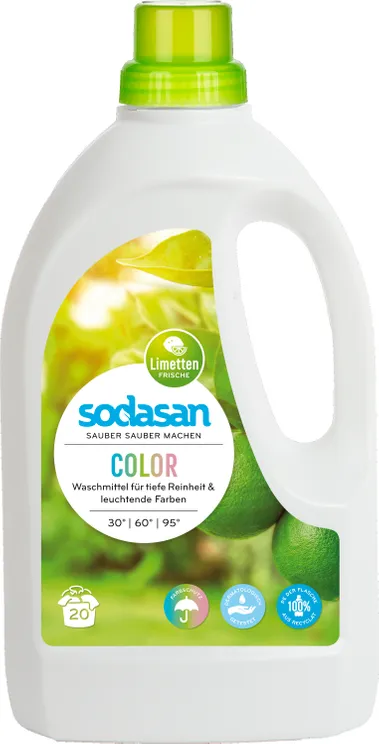 Органічний рідкий засіб Sodasan Color для прання кольорових і чорних ткани