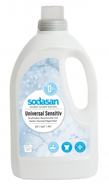 Органічний рідкий засіб для прання Sodasan Universal Sensitiv Bright&White
