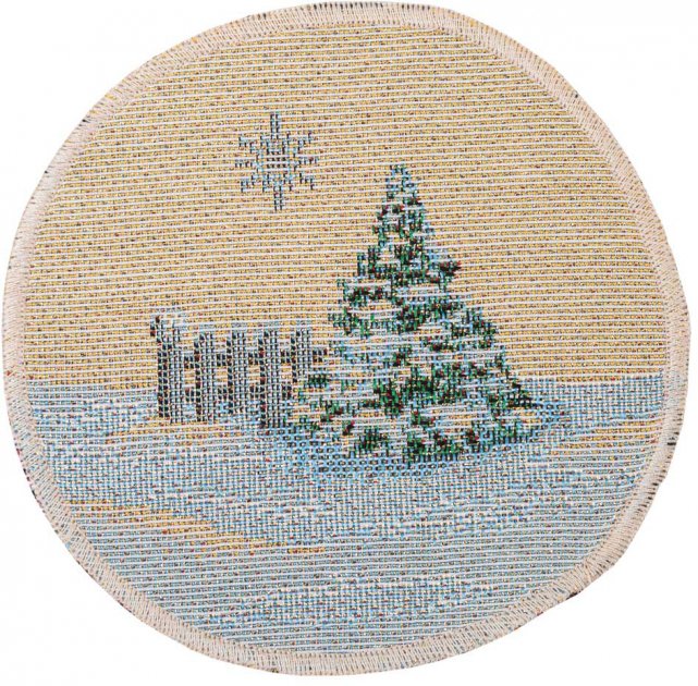 Серветка-підкладка Limaso під тарілку новорічна гобеленова Полярний експре